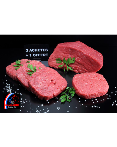 Lot steak haché 3 achetés + 1 offert